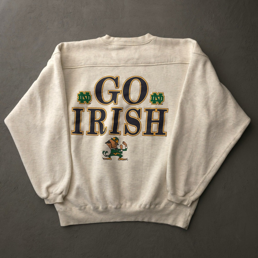 Galt Sand Sweatshirt Mens Large Cream Notre Dame Go Irish 2000s
